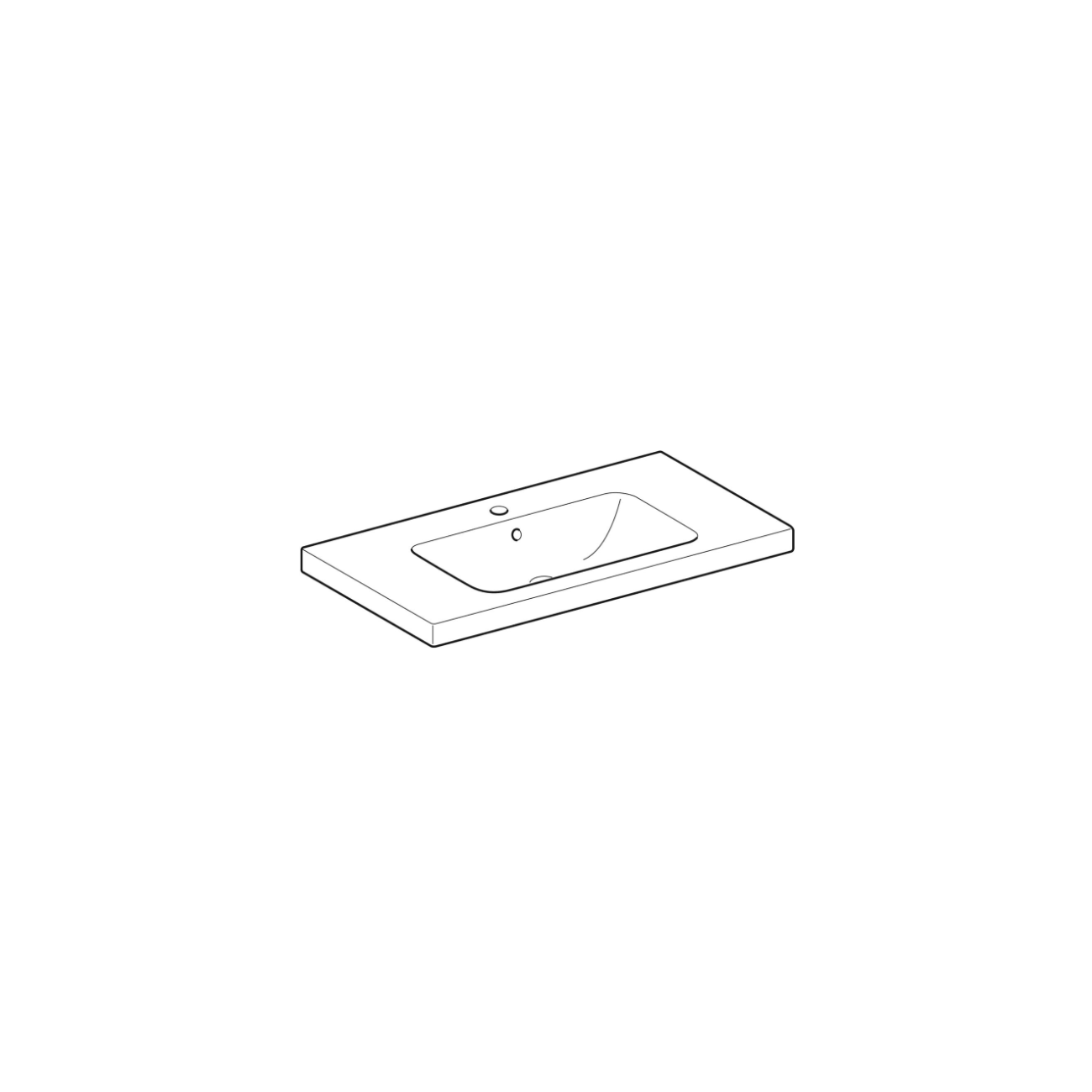 Geberit iCon, Evier avec étagère orificio central