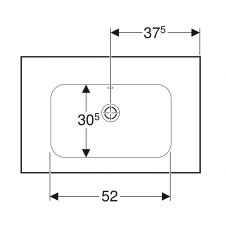 Geberit iCon, Lavabo con ripiano senza foro