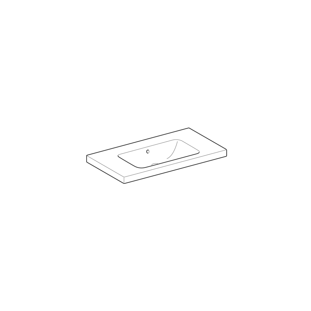 Geberit iCon, Washbasin with shelf without hole