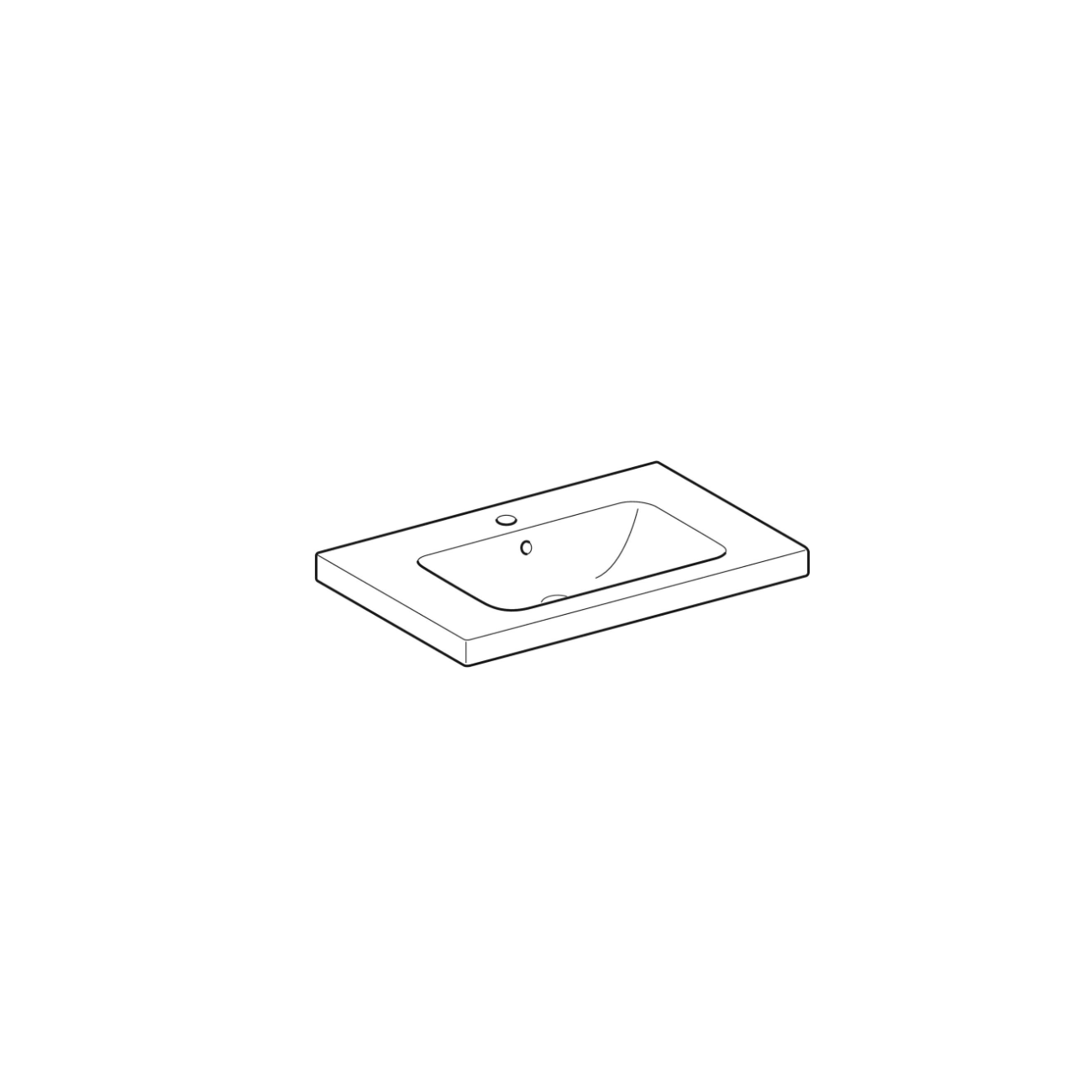 Geberit iCon light, Washbasin with central hole