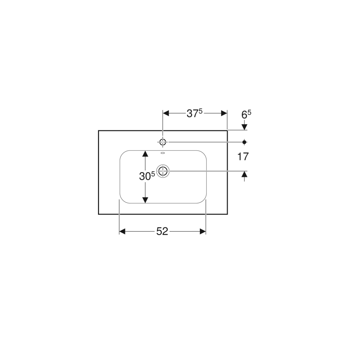 Geberit iCon light, Lavabo con ripiani