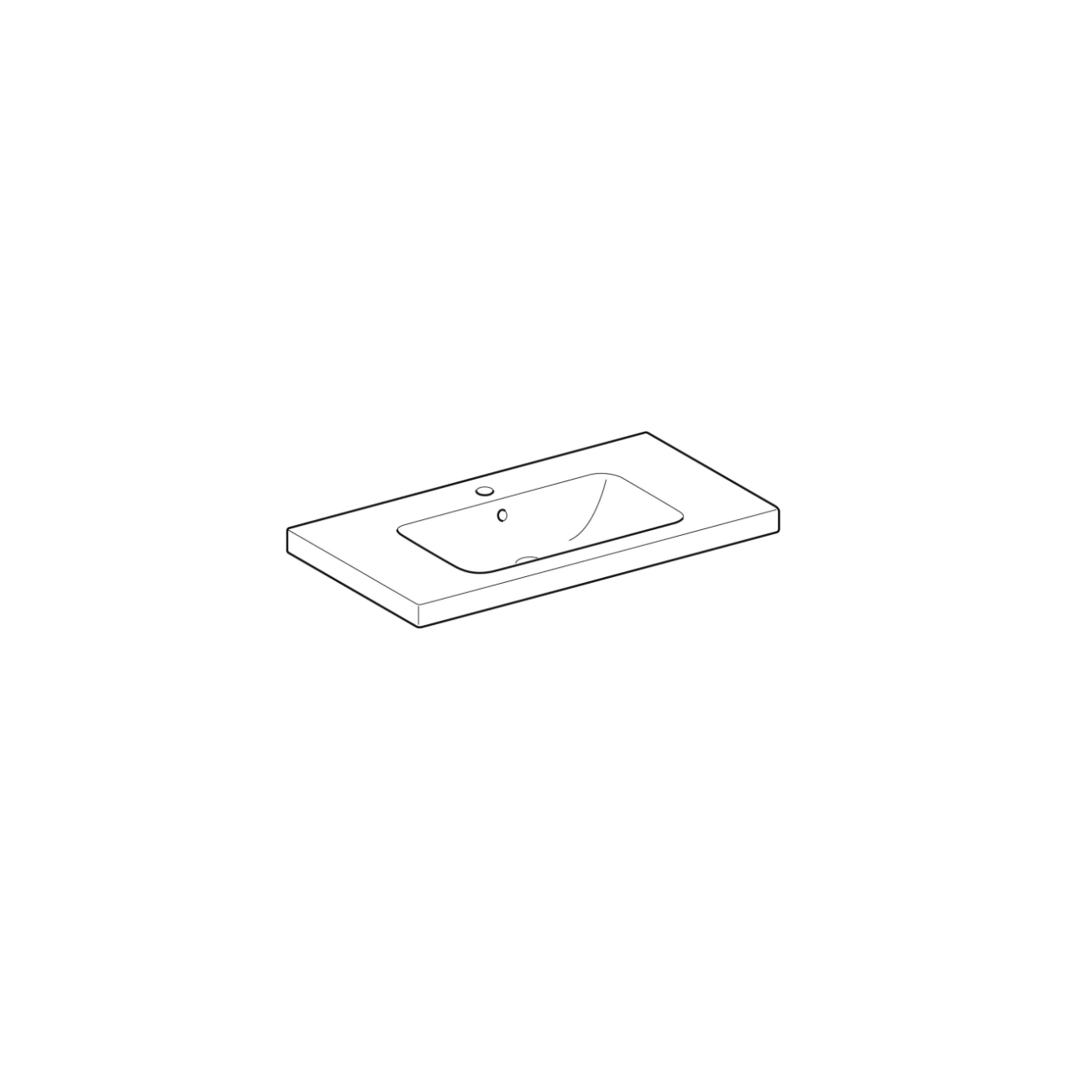 Geberit iCon light, Washbasin with central hole