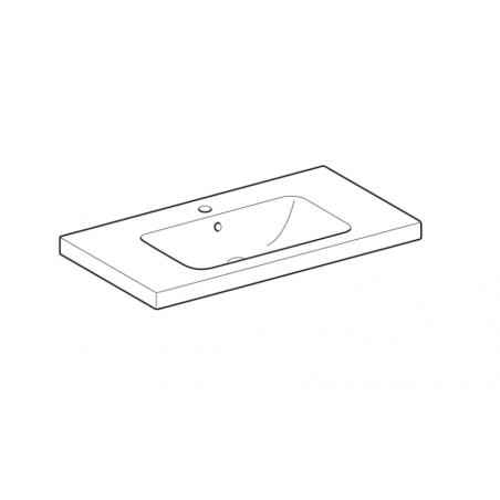Geberit iCon light, Washbasin with central hole