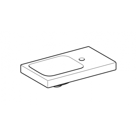Geberit iCon, Lave-mains avec étagère asymétrique à droite cm 53