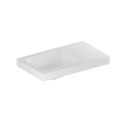 Geberit iCon, Hand wash with asymmetric shelf on the right 53 cm SFR