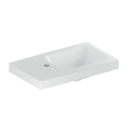 Geberit iCon, Hand wash with shelf 53 cm asymmetric left with hole