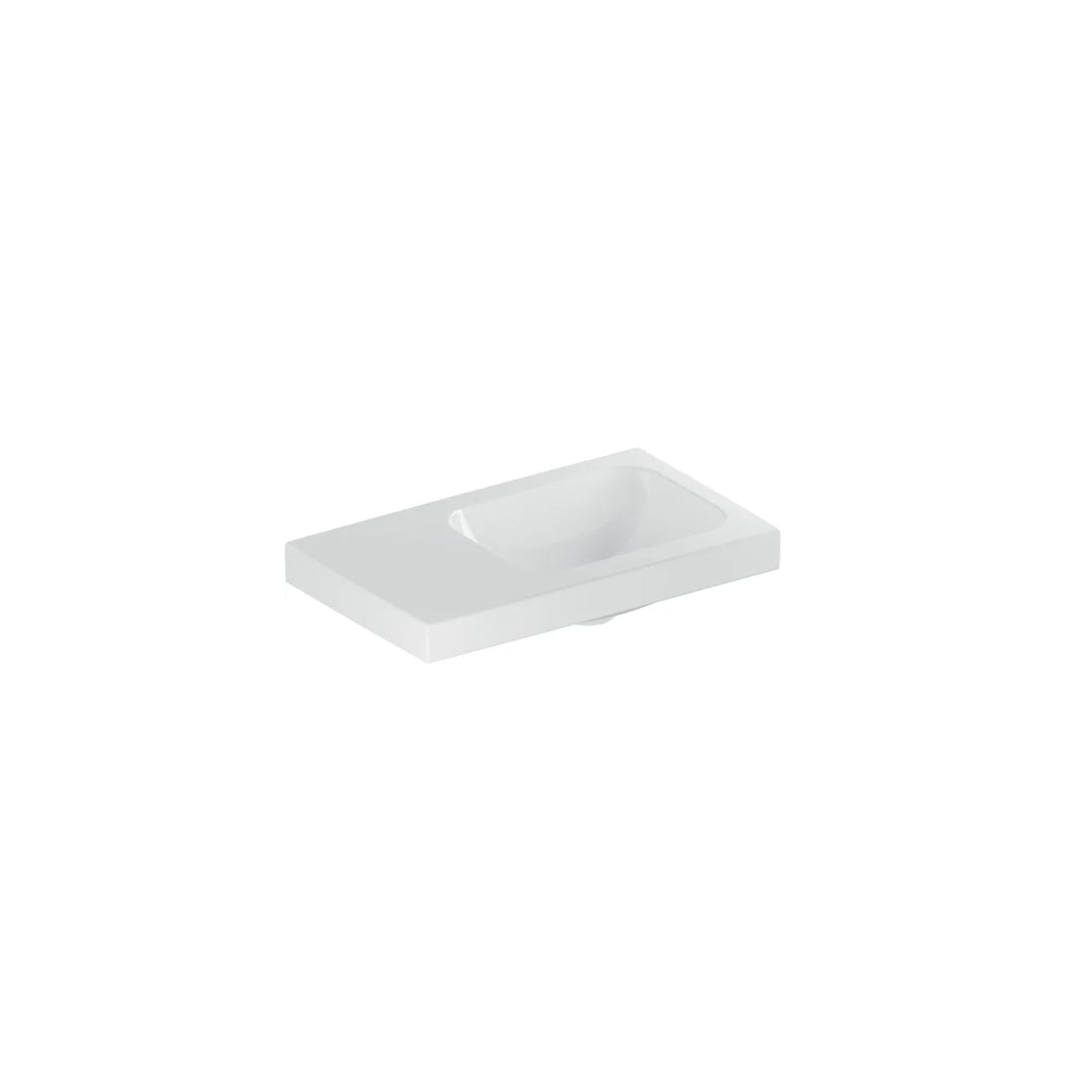 Geberit iCon, Hand wash with shelves 53 cm asymmetric left SFR