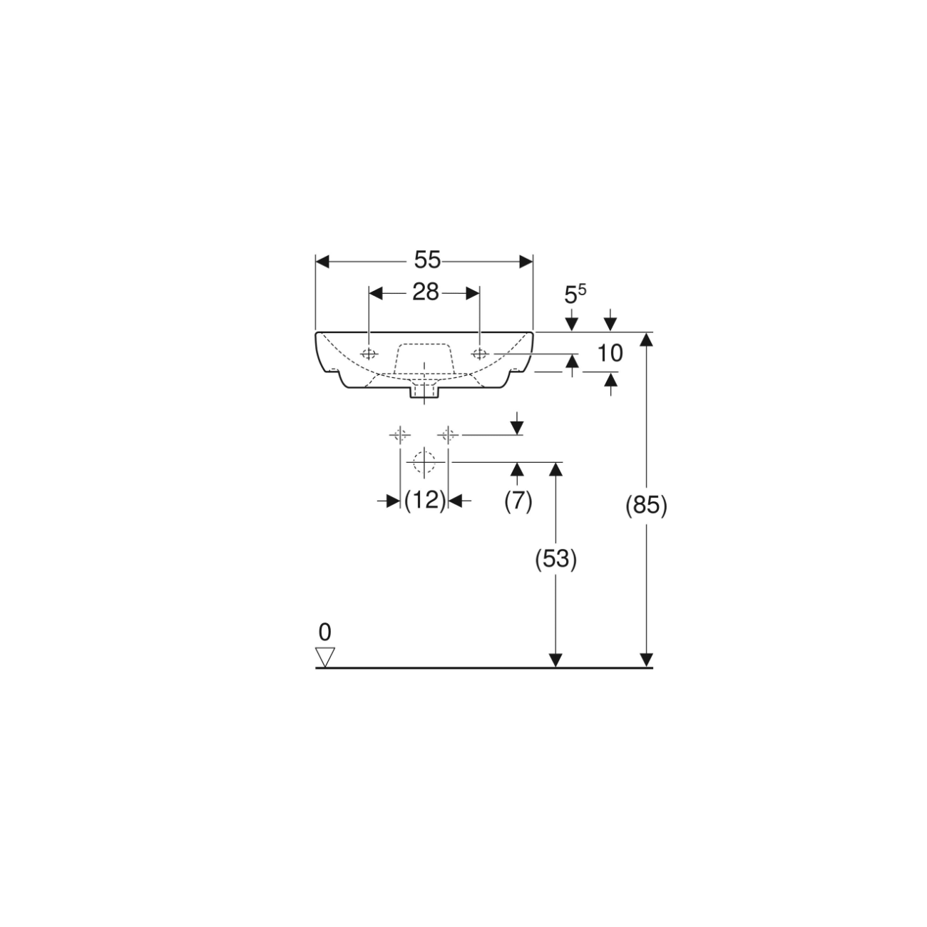 Geberit Smyle, Lavabo rond