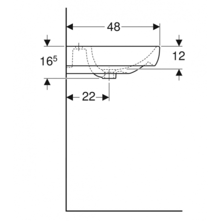 Geberit Smyle, Lavabo tondo