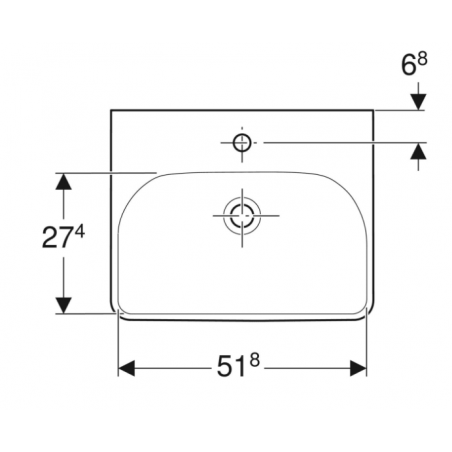 Geberit Smyle, Rectangular basin