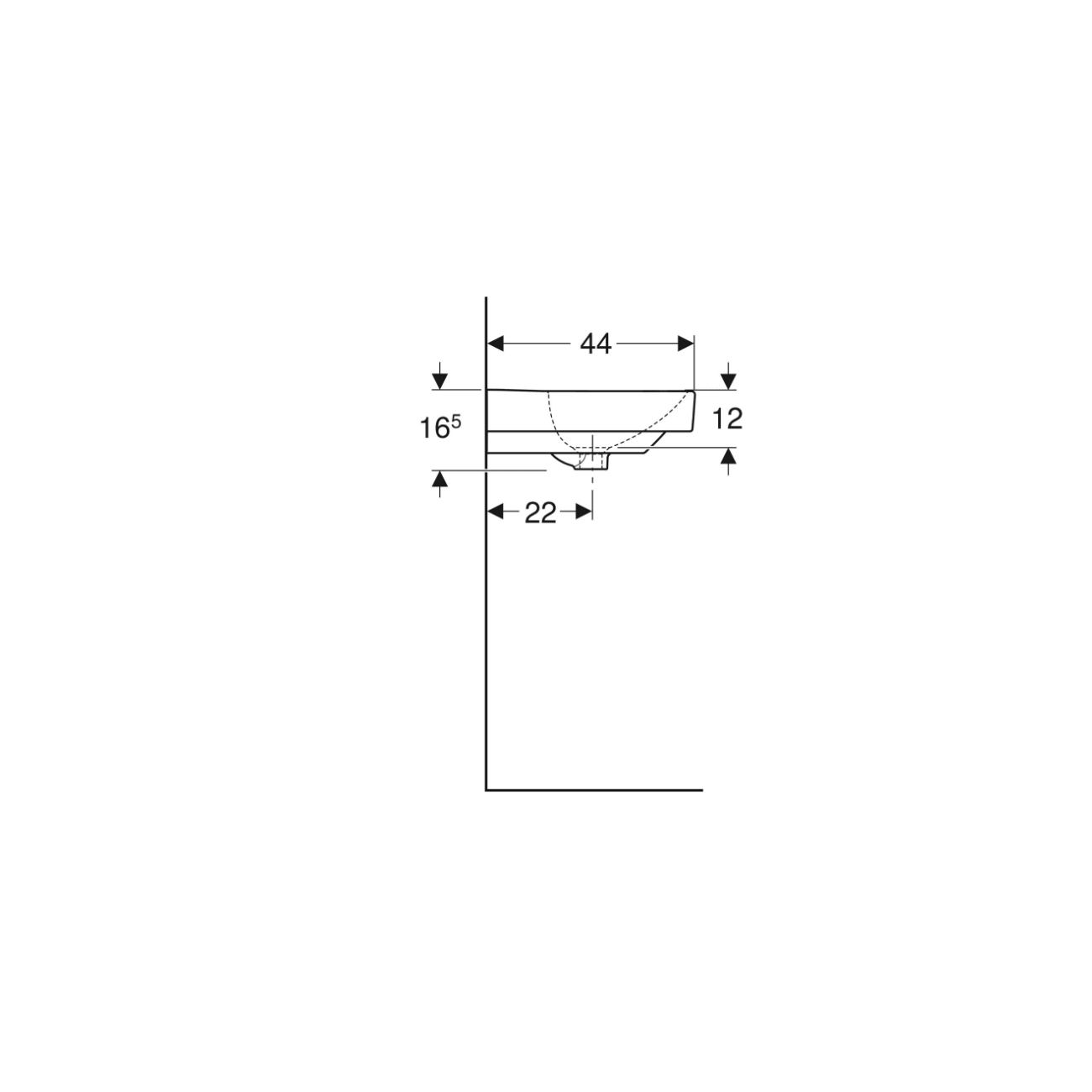 Geberit Smyle, Evier rectangulaire