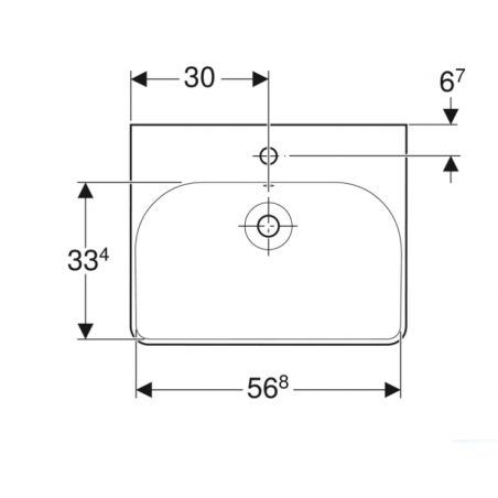 Geberit Smyle, Evier rectangulaire