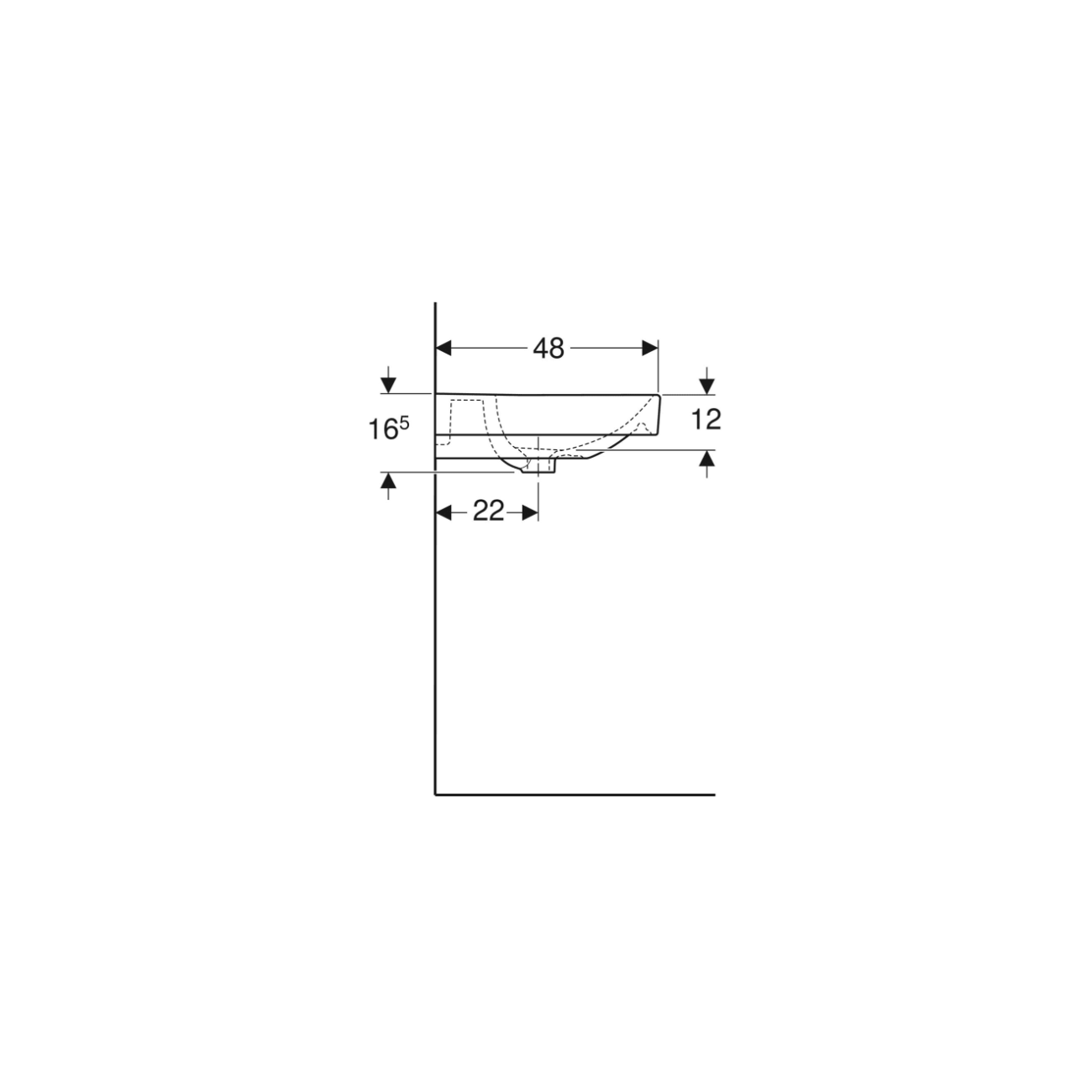 Geberit Smyle, Evier rectangulaire