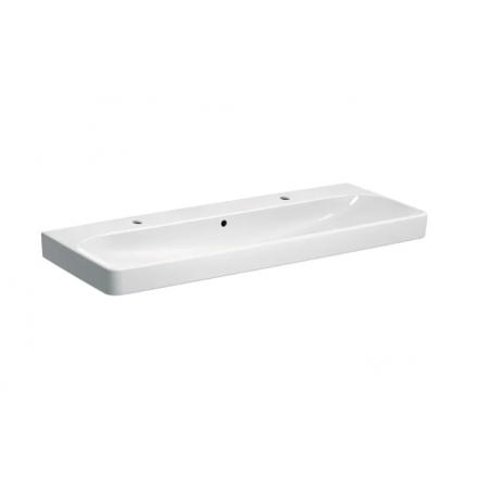 Geberit Smyle, Rectangular washbasin 120 cm with 2 holes