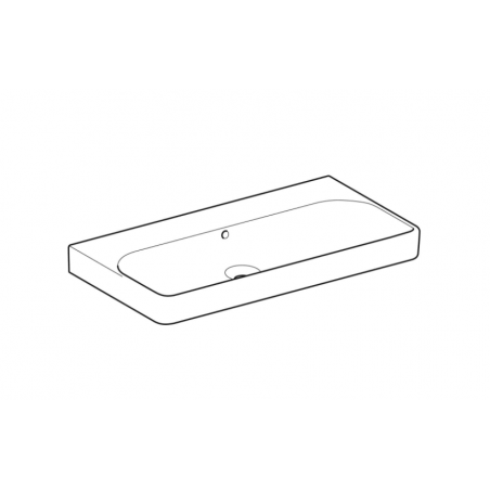 Geberit Smyle cm 90, Evier rectangulaire sans trou de robinetterie