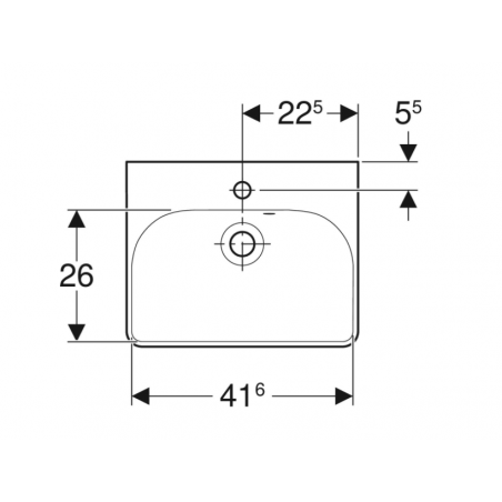 Geberit Smyle, Lave-mains cm 45