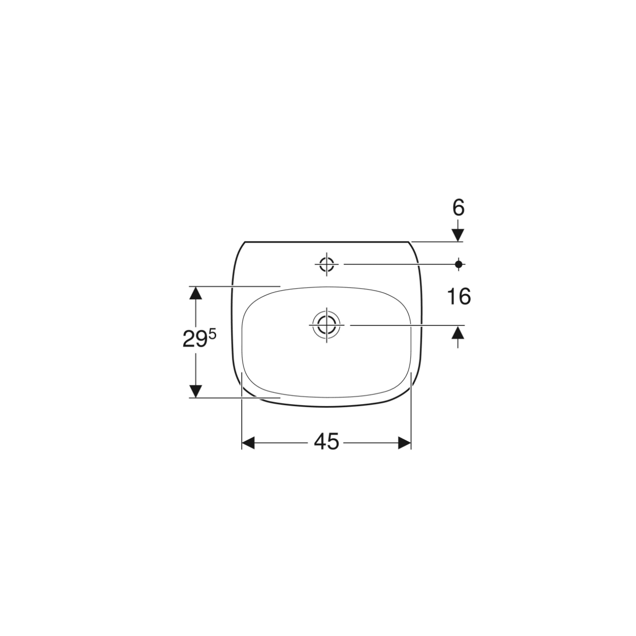Geberit Fantasia, Lave-mains cm 50