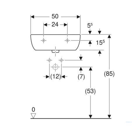 Geberit Fantasia, Lavamani cm 50