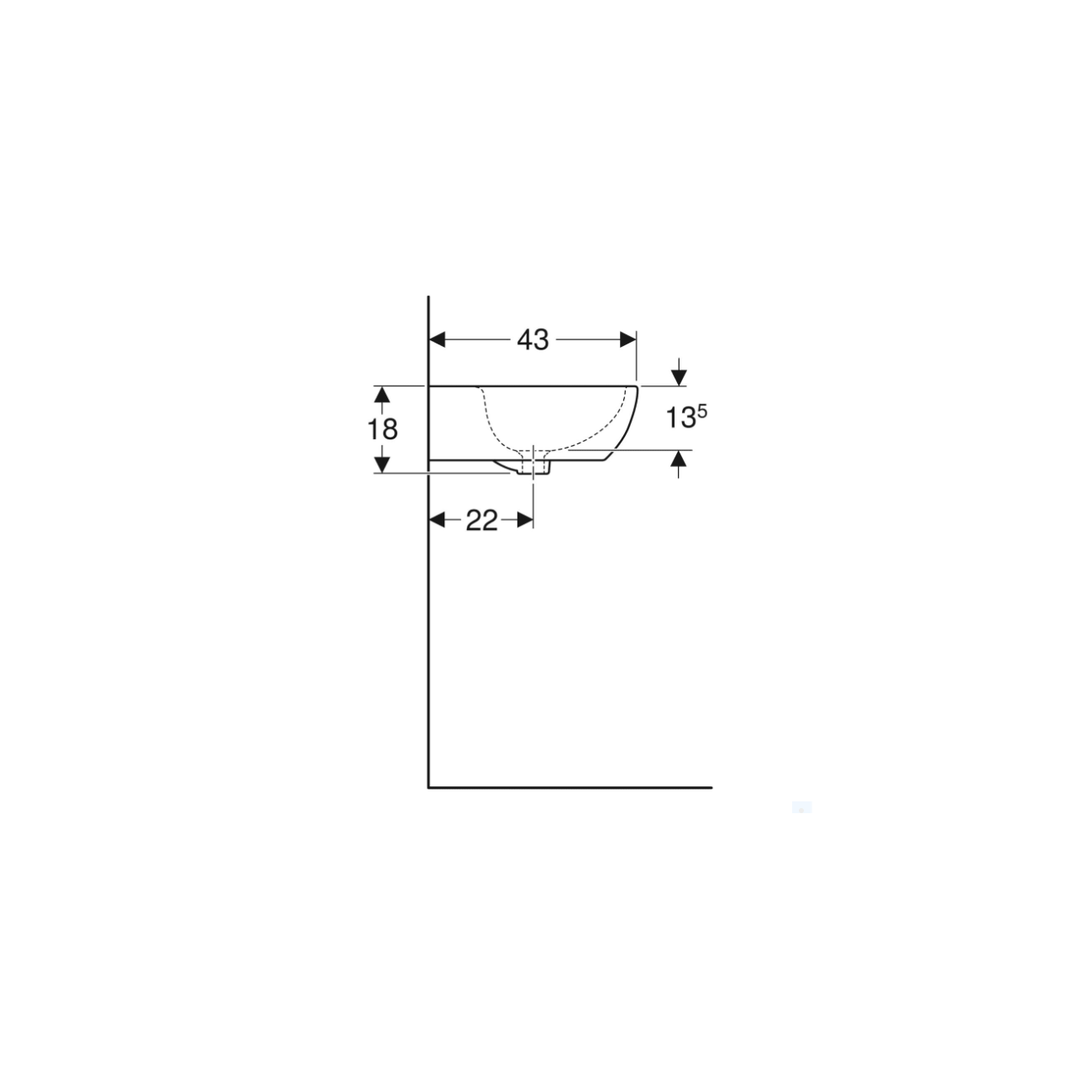Geberit Fantasia, Lave-mains cm 50