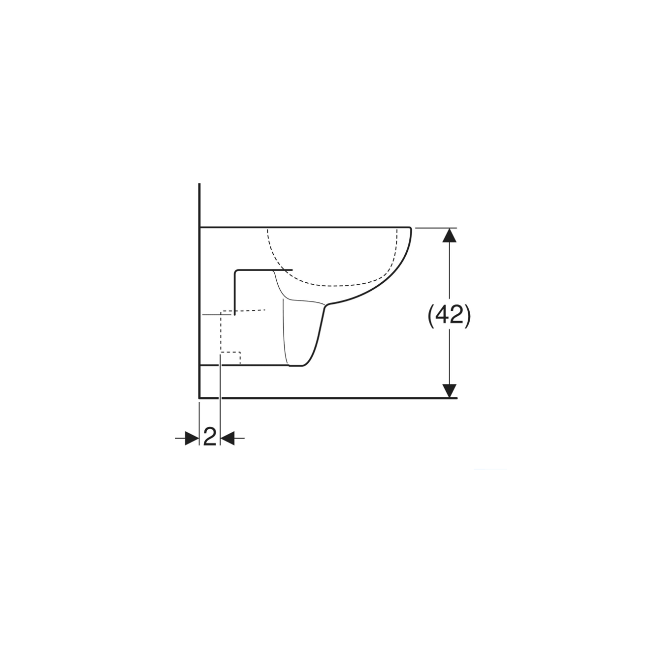 Geberit Fantasia, Wall-mounted toilet