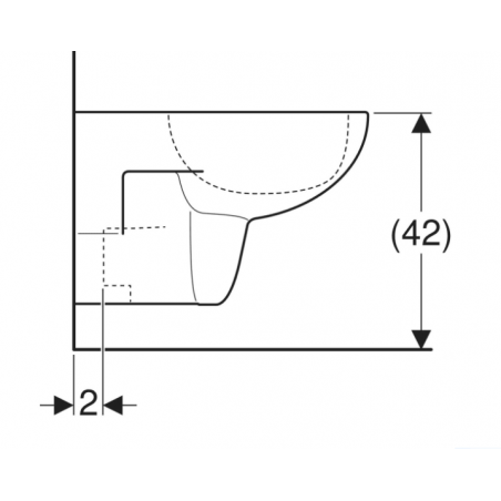 Geberit Fantasia, Wall-mounted toilet