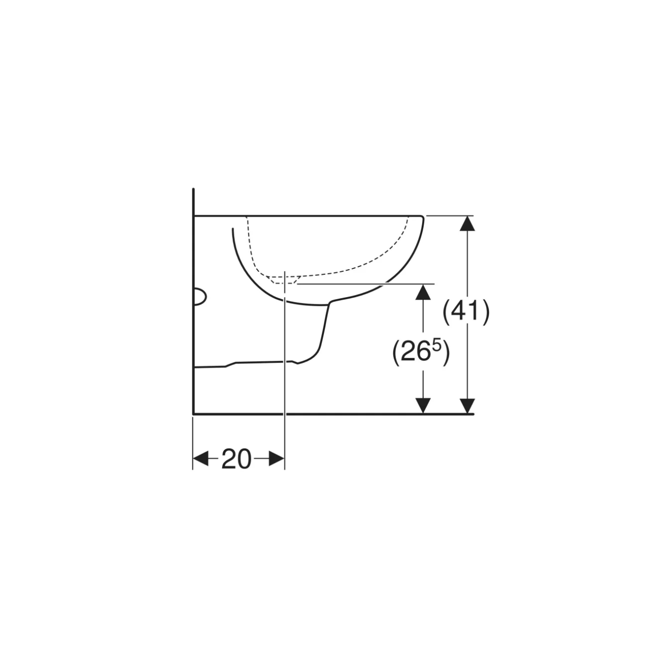 Geberit Fantasia, Bidet suspendu