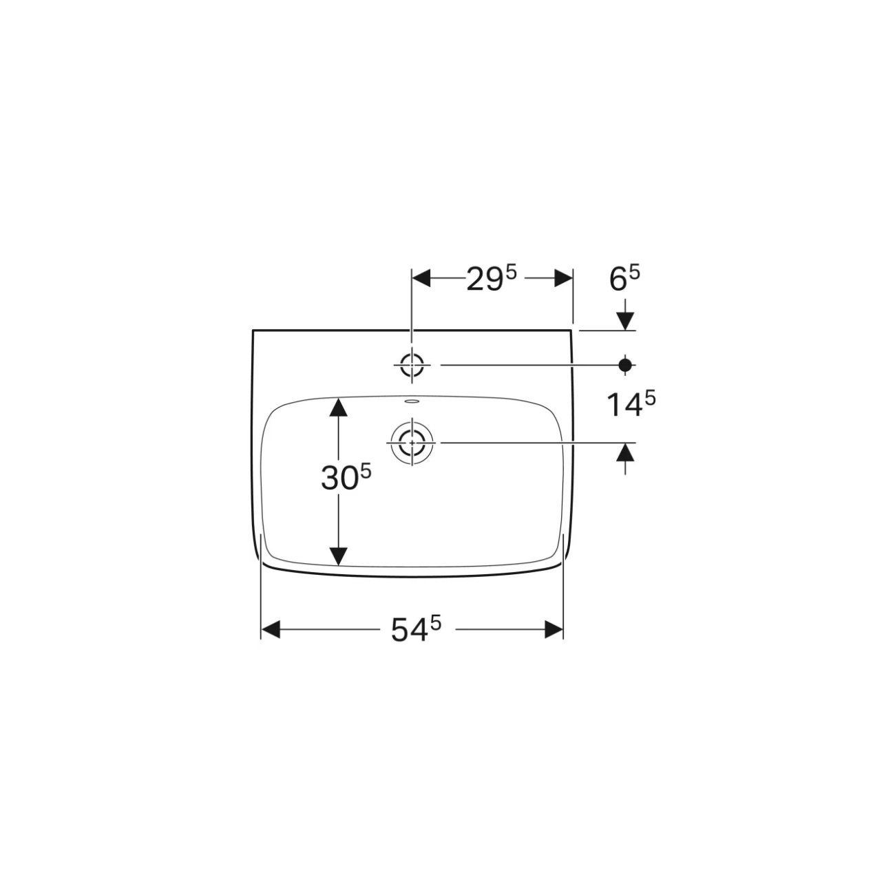 Geberit Selnova Square, Evier