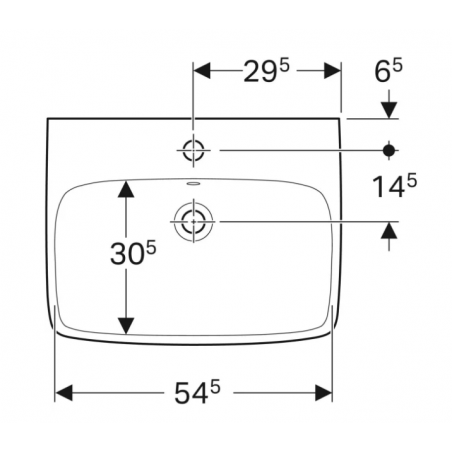 Geberit Selnova Square, Evier