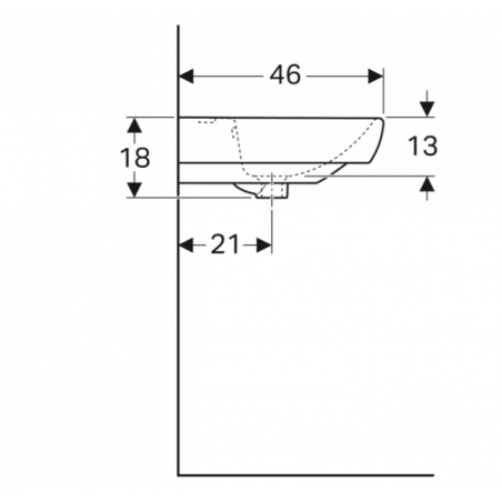 Geberit Selnova Square, Evier