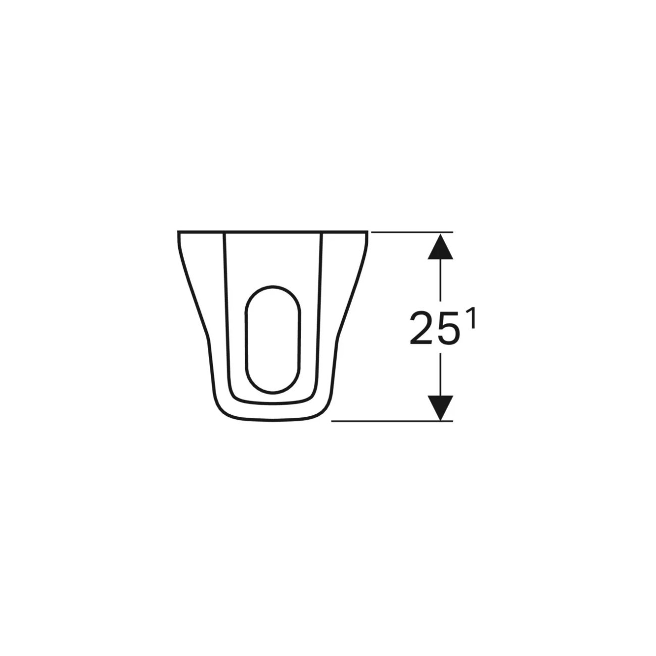 Geberit Selnova Square, Semicolonna
