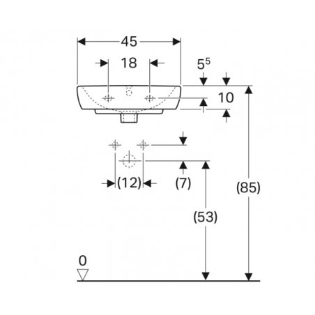 Geberit Selnova Square, Lave-mains