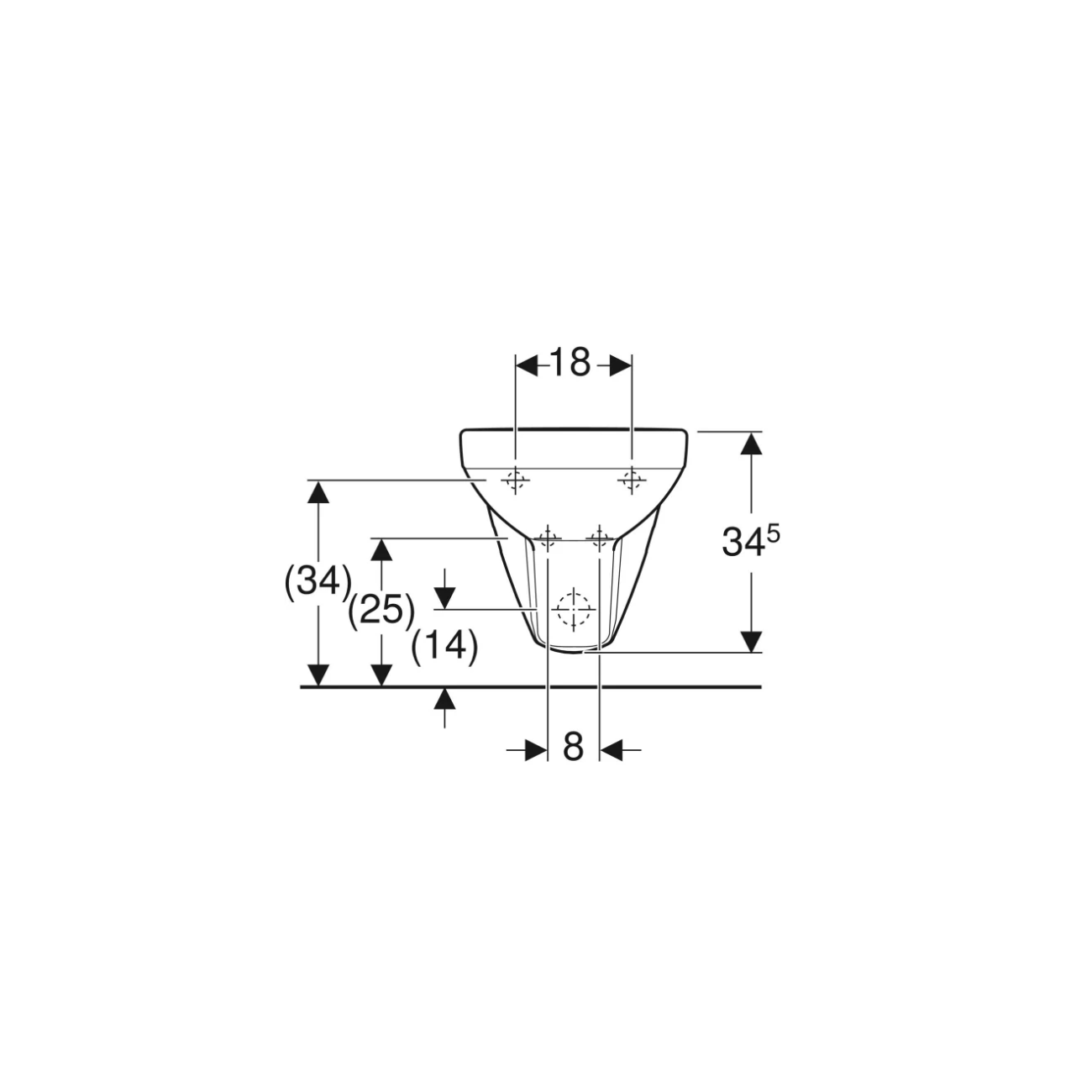 Geberit Selnova Square, Bidet