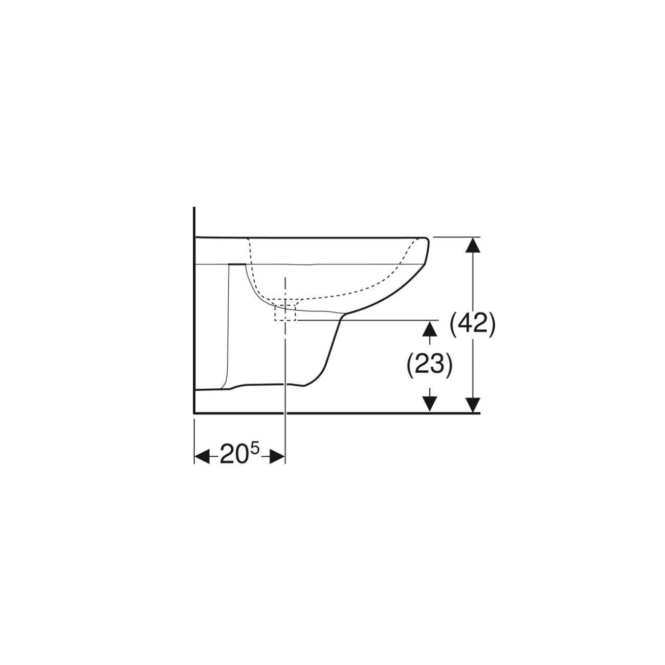 Geberit Selnova Square, Bidet