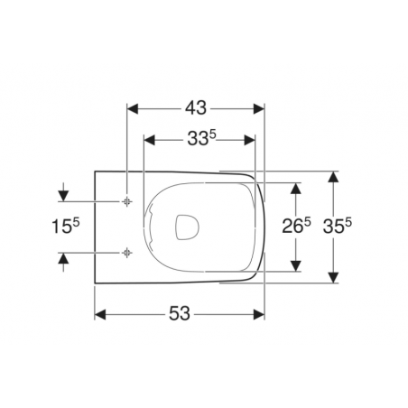 Geberit Selnova Square, Pot au sol