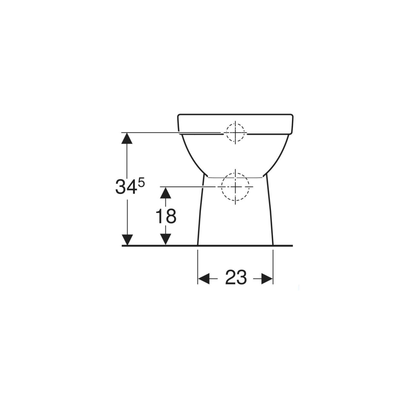 Geberit Selnova Square, Vaso a pavimento
