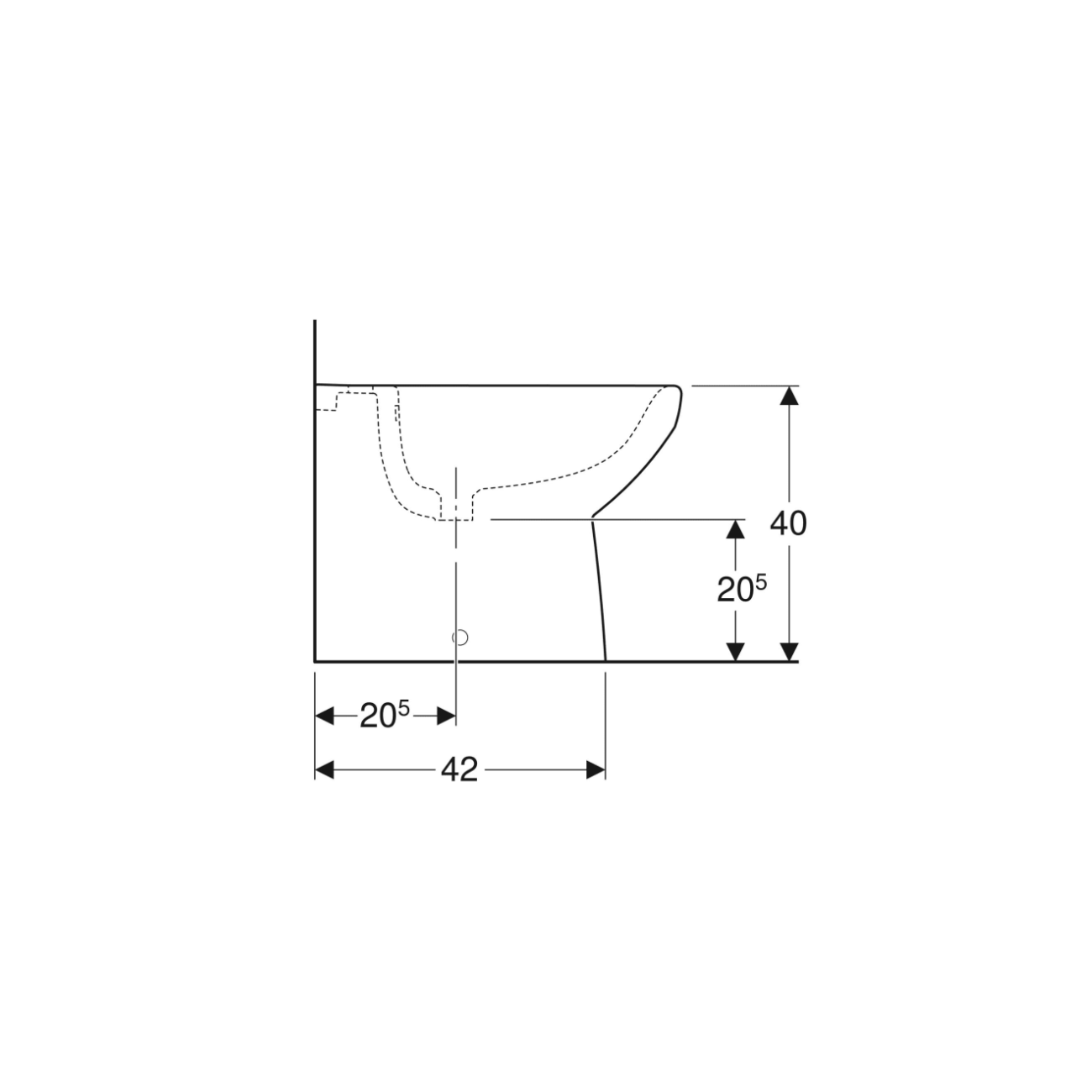 Geberit Selnova Square, Bidet