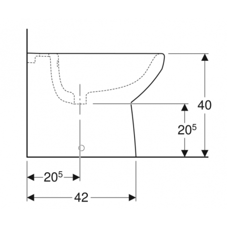 Geberit Selnova Square, Bidé