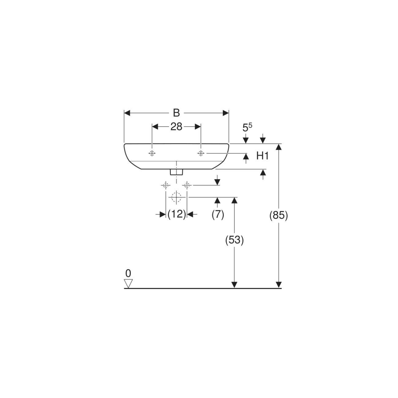 Geberit Selnova, Washbasin