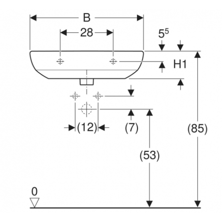 Geberit Selnova, Lavabo