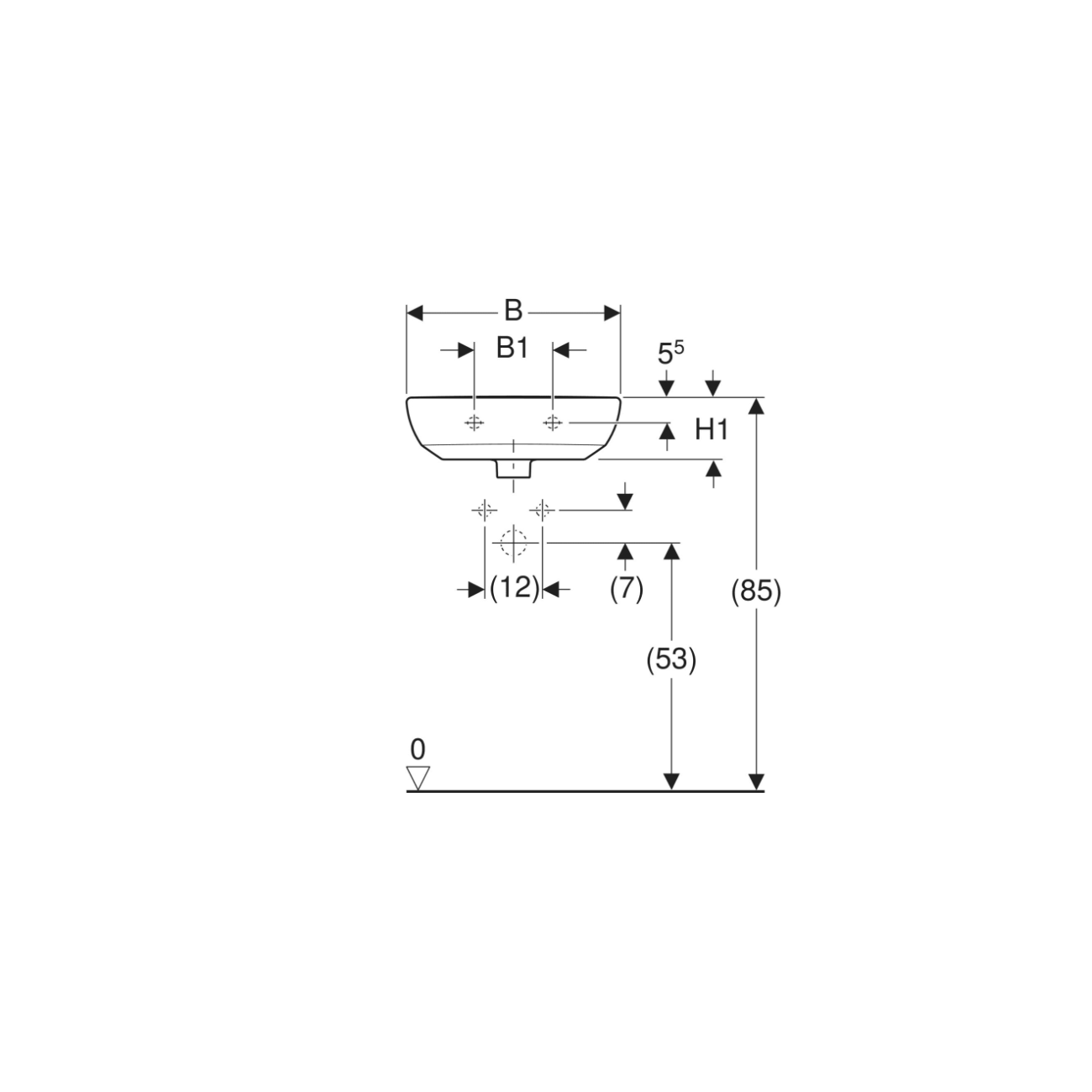 Geberit Selnova, Washbasin