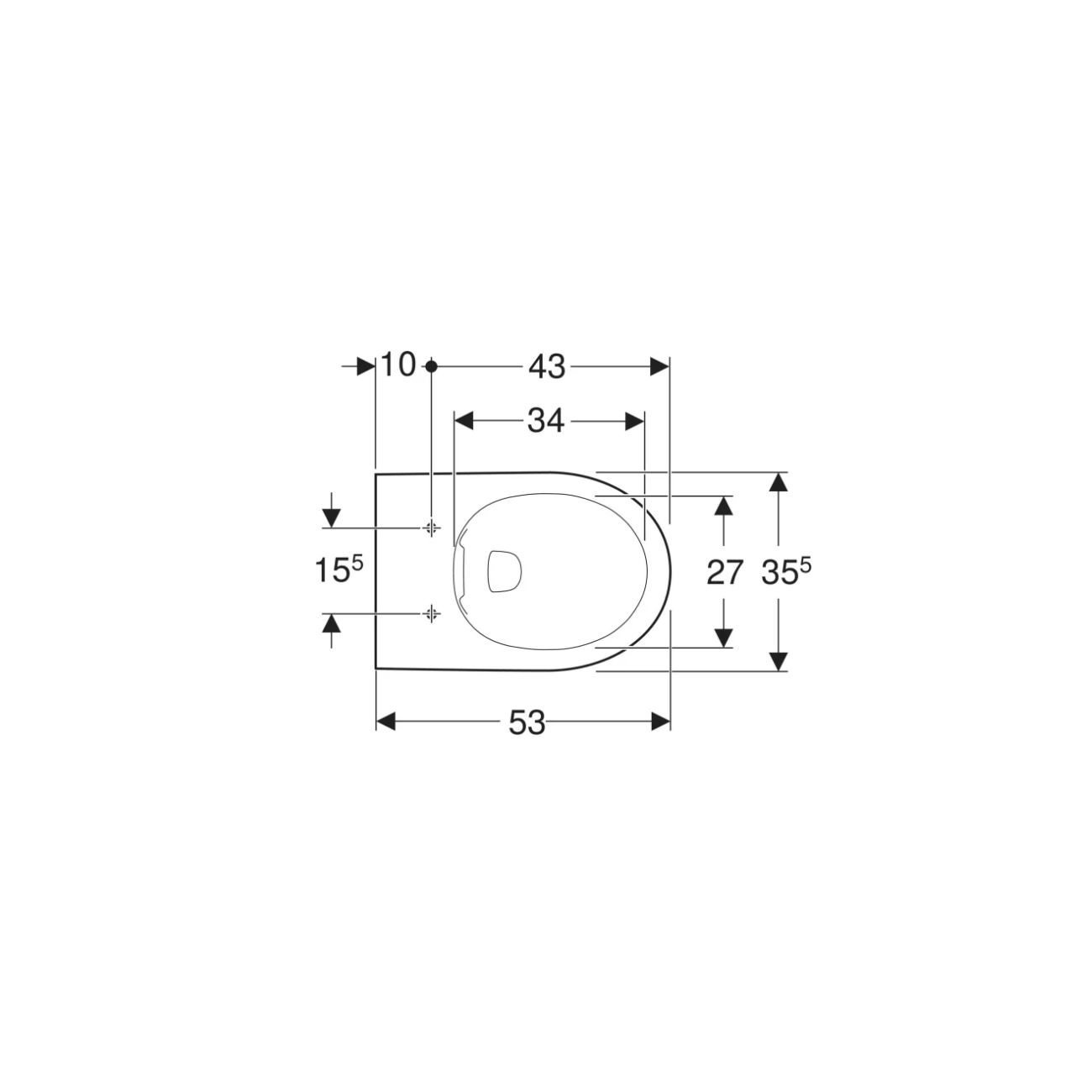 Geberit Selnova, Wall-mounted toilet