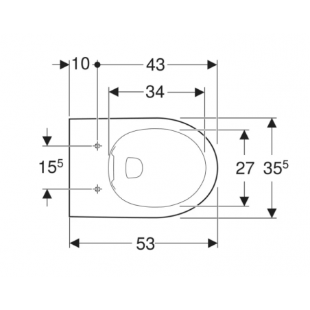 Geberit Selnova, Wall-mounted toilet