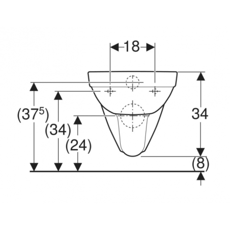 Geberit Selnova, Wall-mounted toilet