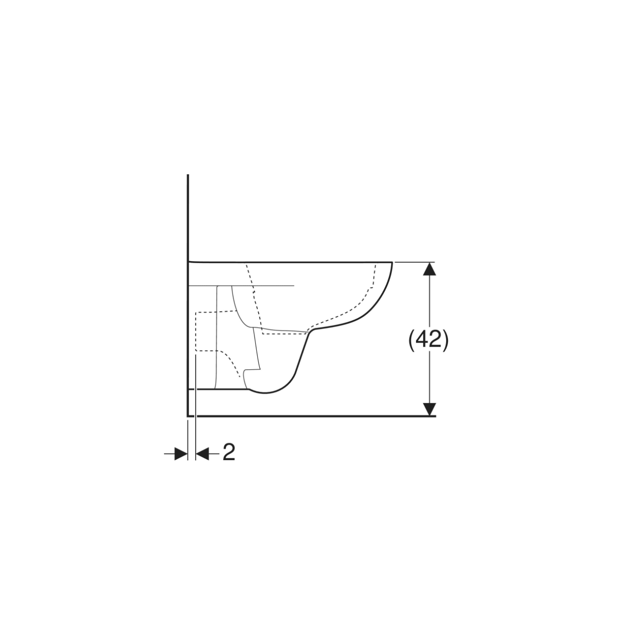 Geberit Selnova, Wall-mounted toilet