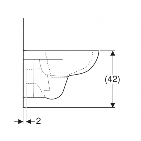 Geberit Selnova, Wall-mounted toilet