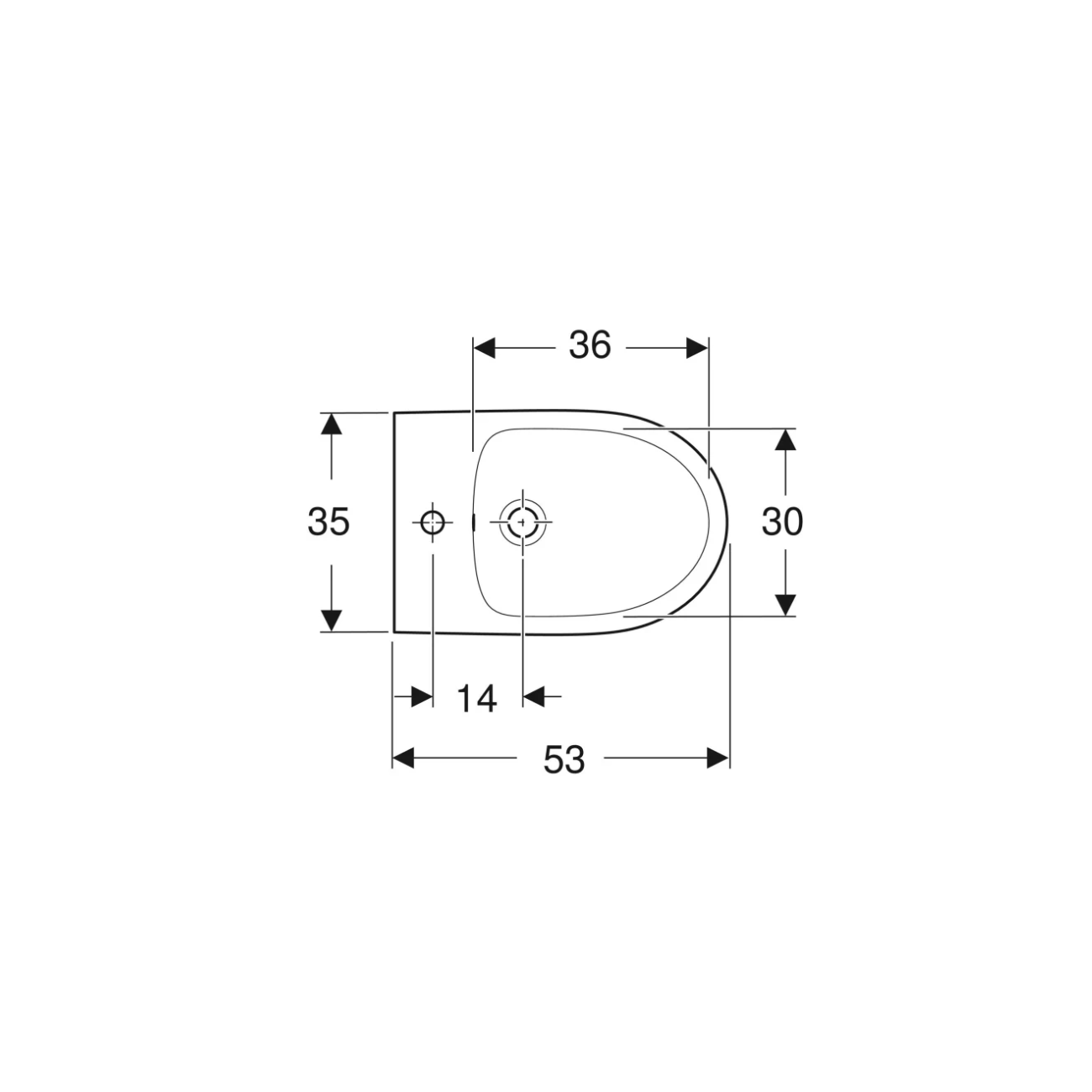 Geberit Selnova, Bidet sospeso