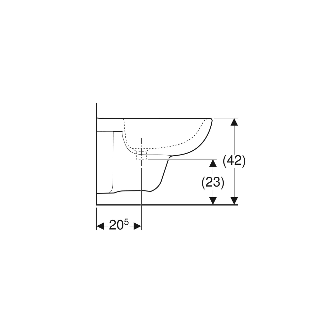 Geberit Selnova, Wall-mounted bidet