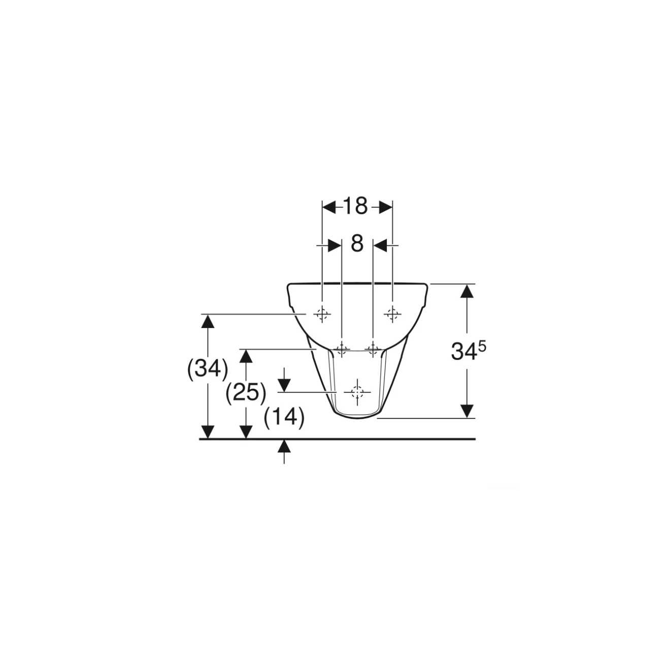 Geberit Selnova, Wall-mounted bidet