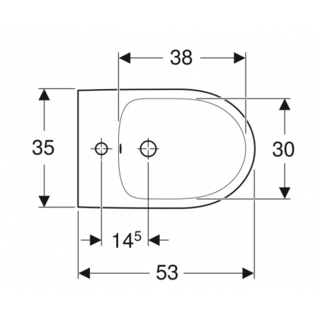 Geberit Selnova, Floor bidet flush with wall