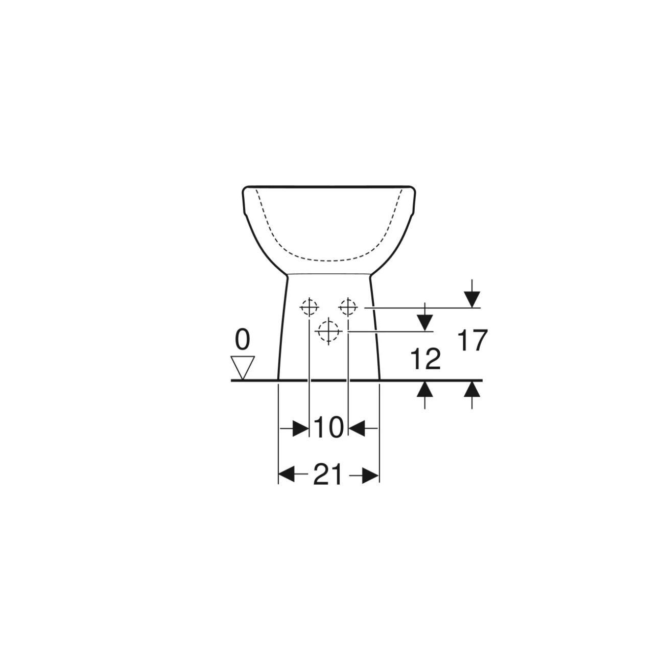 Geberit Selnova, Floor bidet flush with wall